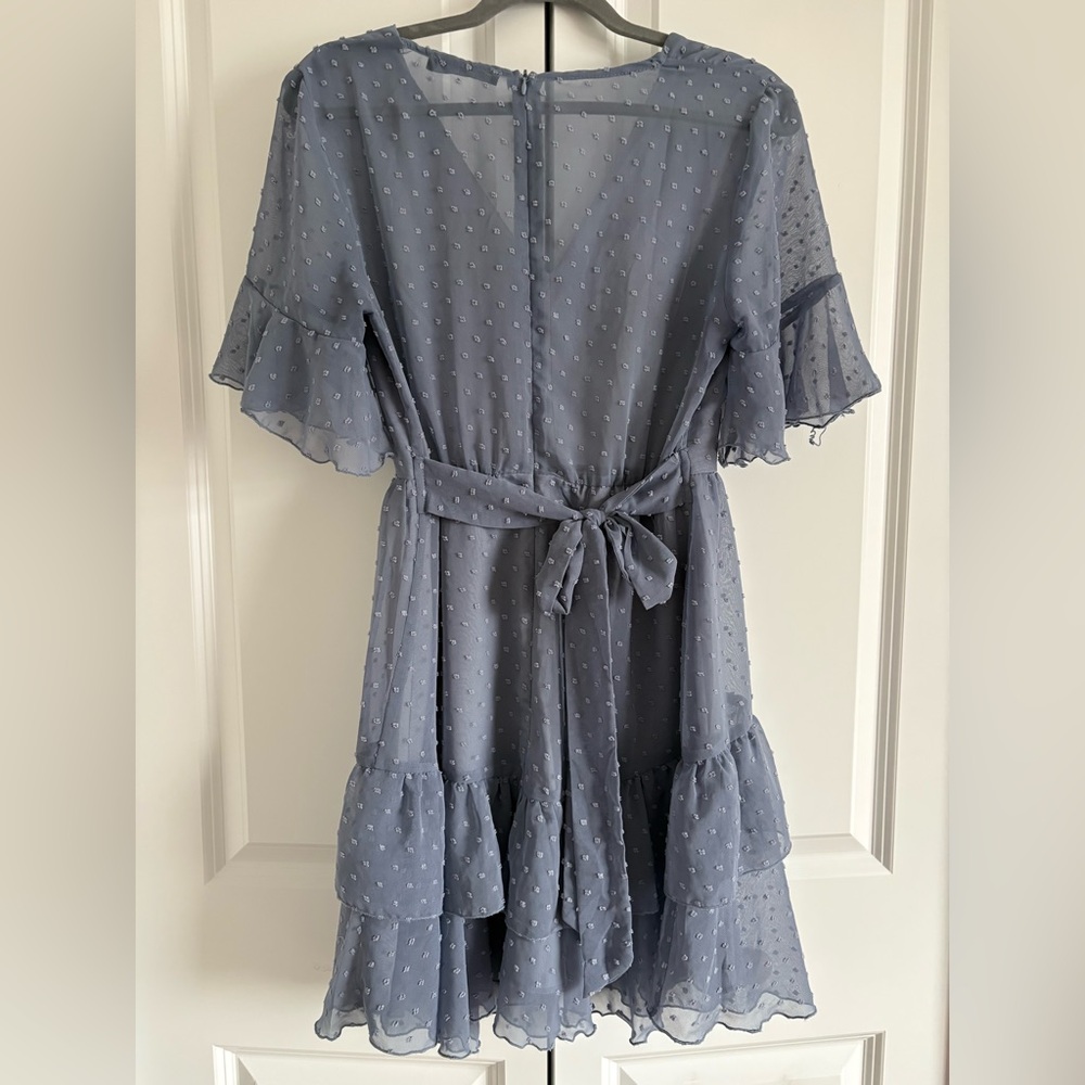 Blue Ruffle Dress - Picture 2 of 3